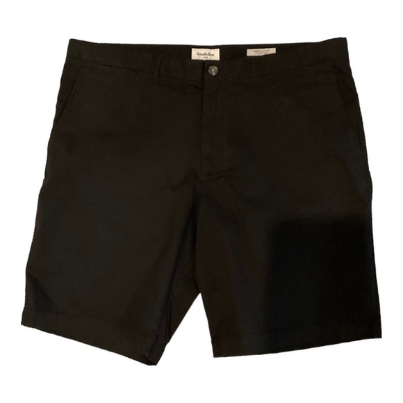 Goodfellow & Co Men's Linden Flat Front  Black Shorts - Picture 6 of 6